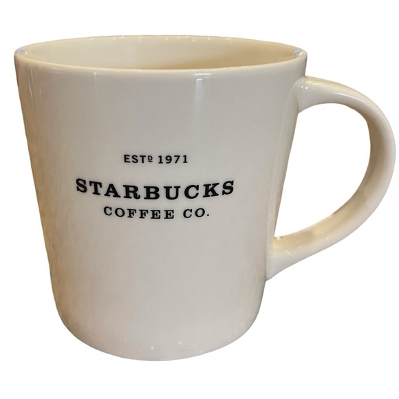 Starbucks Other - STARBUCKS Coffee Mug 2010 16oz New Bone China "Est 1971 Starbucks Coffee Co"